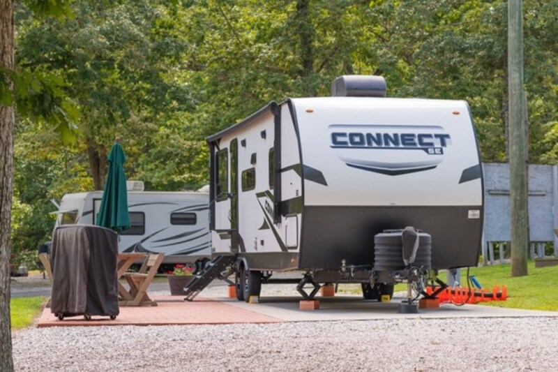 Red Carpet with Patio Pull-Thru RV Site-4